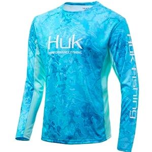 HUK Men's Icon X Camo Long Sleeve Performance Fishing Shirt NEW!!
